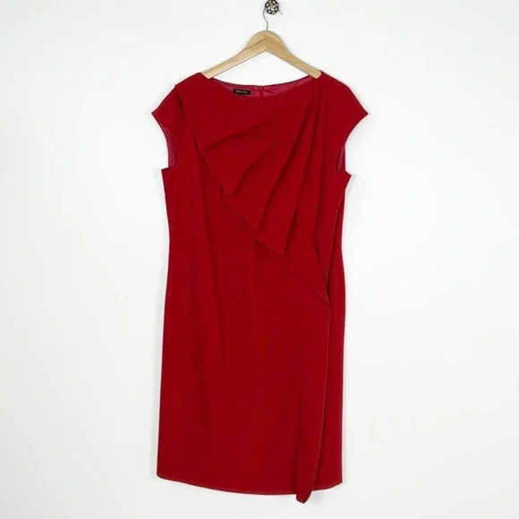 Escada Dresses | Red Escada Pleated Midi Dress Size 46 | Color: Red | Size: 46 | Stringandparcel's Closet Escada Dresses | Red Escada Pleated Midi Dress Size 46 | Color: Red | Size: 46 | Stringandparcel's Closet